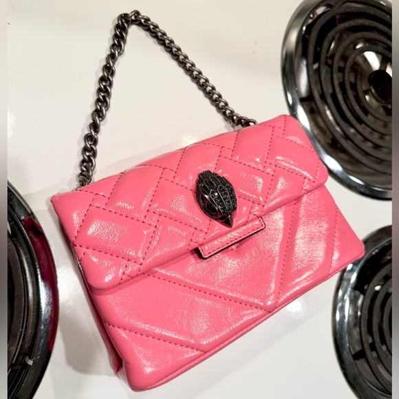 Kurt Geiger Handbags - Kurt Geiger Hot Pink Quilted Leather Bird Head Logo Bag Barbiecore Y2K Vibes